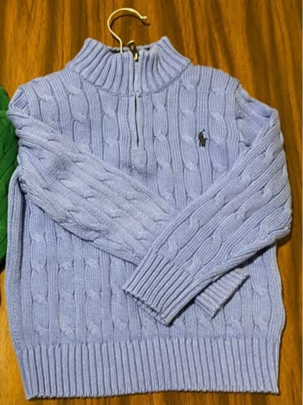 Light Blue Quarter-Zip Sweater